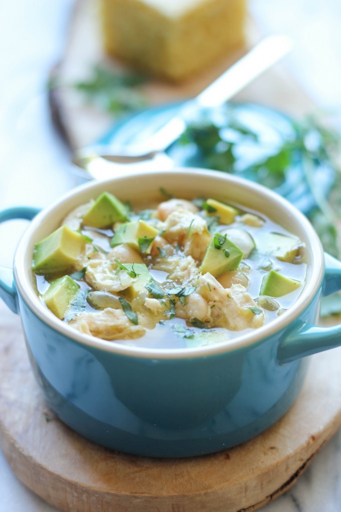 5-Ingredient White Chicken Chili - This comforting chili is so easy to whip up with just 5 ingredients - perfect for a chilly evening!