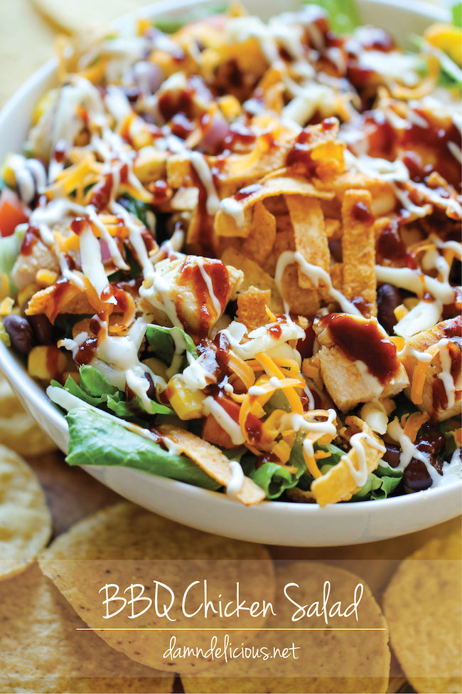 BBQ Chicken Salad - This healthy, flavorful salad comes together so quickly, and it's guaranteed to be a hit with your entire family!
