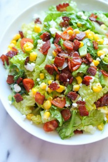 BLT Chopped Salad - All the goodness of a BLT in a healthy salad form with a refreshing lime vinaigrette!