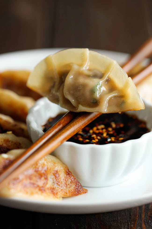 Potstickers - Homemade potstickers are easier to make than you think, and they taste 10000x better than the store-bought ones!
