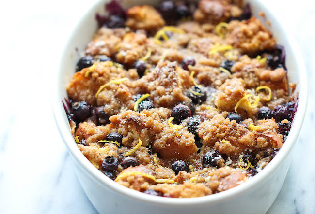 Baked Blueberry Lemon French Toast - Amazingly sweet and scrumptious make-ahead french toast using King's Hawaiian bread!