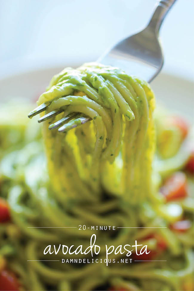 Avocado Pasta - The easiest, most unbelievably creamy avocado pasta. And it'll be on your dinner table in just 20 min!