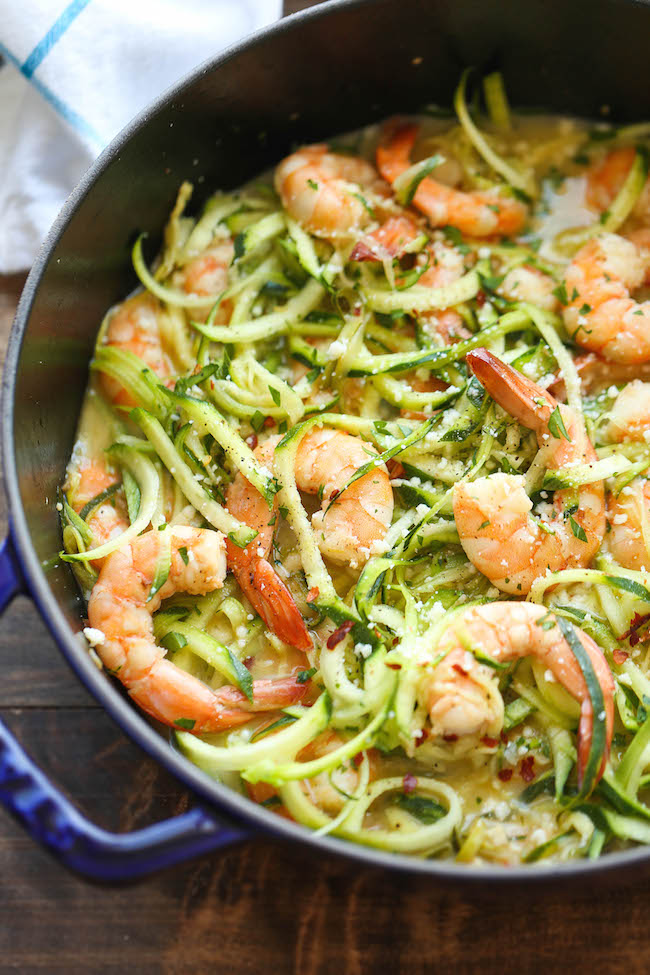 Zucchini Shrimp Scampi - Damn Delicious