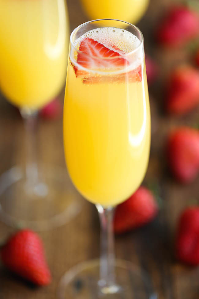 Strawberry Pineapple Mimosas by Darn Delicious