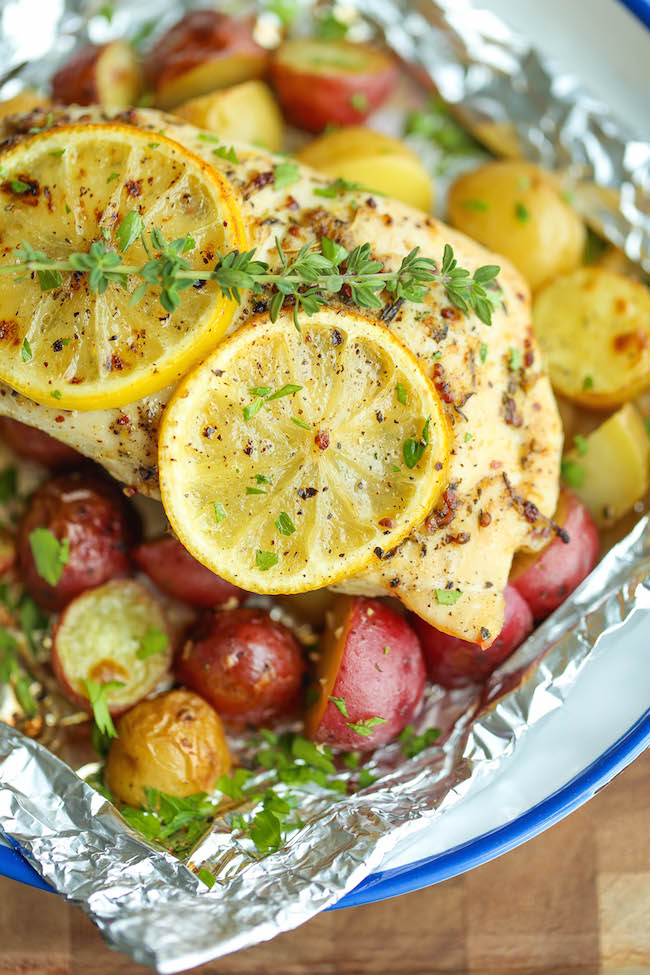 What is a simple foil-baked salmon recipe?