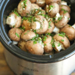 Slow Cooker Garlic Herb Mushrooms