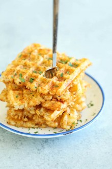 Tater Tot Waffles - Yes, you can turn tater tots into the BEST WAFFLES ever using a waffle iron! Seriously. Breakfast doesn't get any easier, or tastier!!