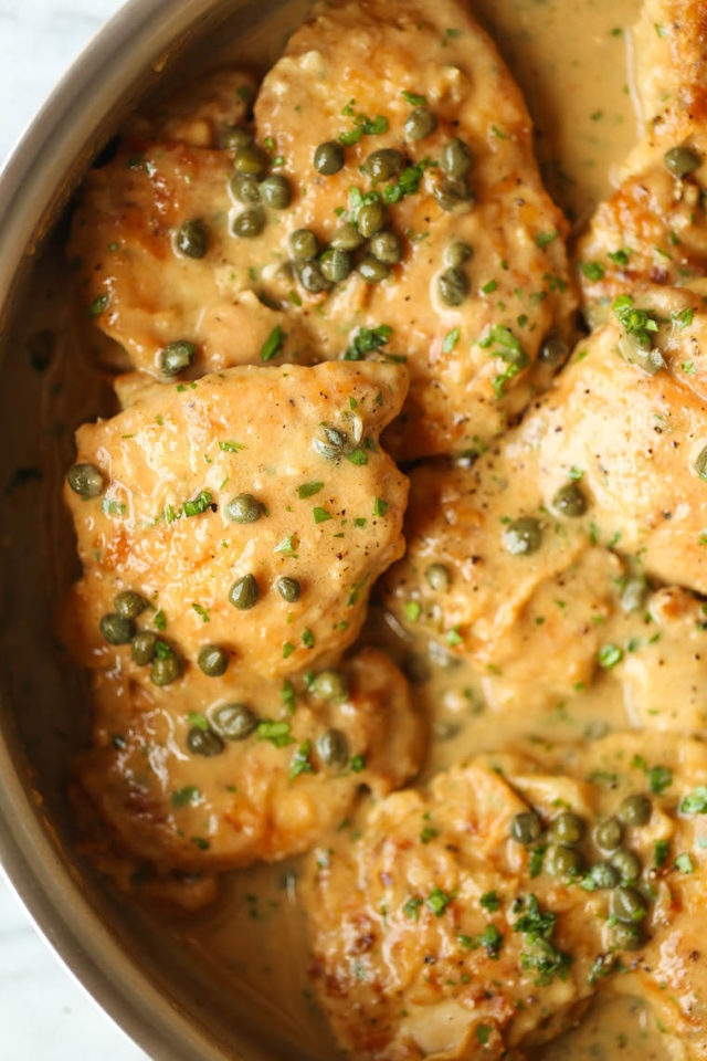 Creamy Chicken Piccata Damn Delicious