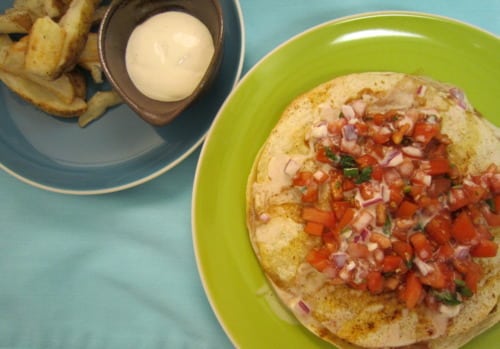 BBQ Chicken Quesadilla with Tomato Relish