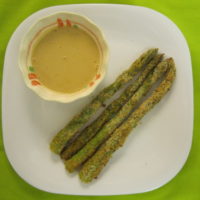 Panko Crusted Asparagus with Soy Garlic Aioli