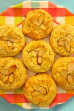 White Chocolate Chip Almond Cookies