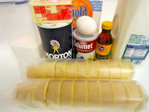 Yellow cupcakes ingredients