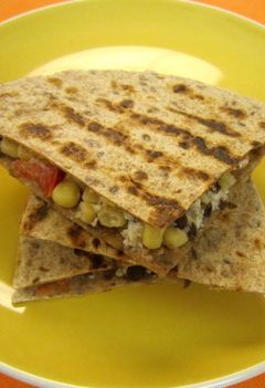 Black Bean and Goat Cheese Quesadillas