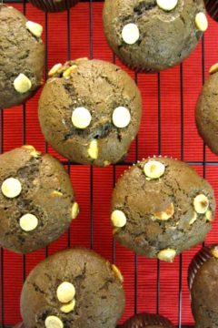 Chocolate White Chocolate Chip Banana Muffins