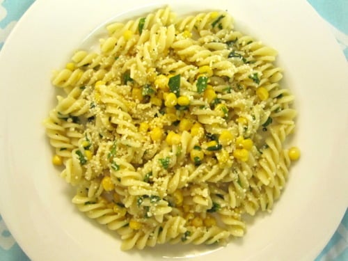 ready to serve Sweet Corn Pasta