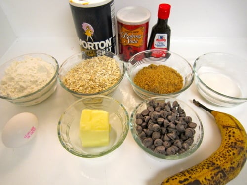 banana oatmeal chocolate chip cookies recipe