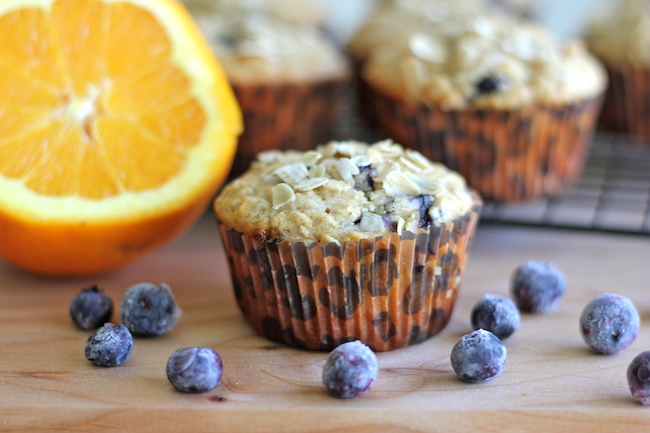 Blueberry Orange Oatmeal Muffins - Healthy, hearty muffins loaded with juicy blueberries and refreshing orange flavor!