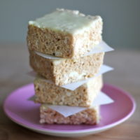 Brown Butter White Chocolate Rice Krispie Treats