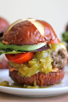 Green Chili Bacon Cheeseburger Sliders
