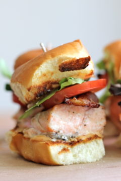 Salmon Blt Sliders With Chipotle Mayo