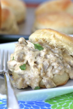 Buttermilk Biscuits With Maple Sausage Gravy