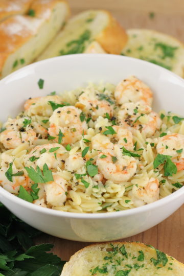 Lemon Pepper Shrimp Scampi with Orzo