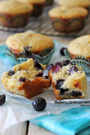 Blueberry Cornbread Muffins