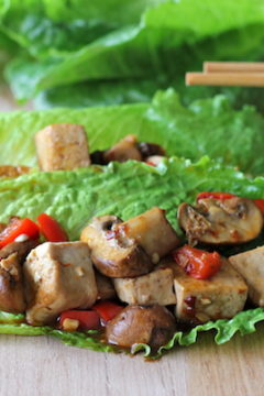 Spicy Tofu Lettuce Wraps