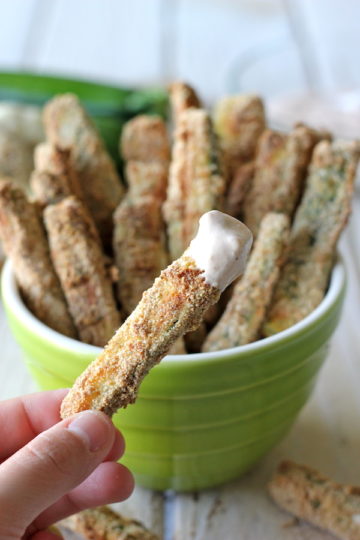 Zucchini Sticks with Garlic Chipotle Aioli