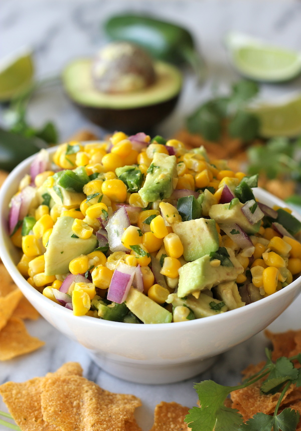 Avocado Corn Salsa - Tastes just like Chipotle's corn salsa but it's really a million times better!