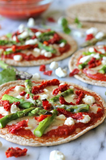 Whole Wheat Veggie Flatbread Pizza