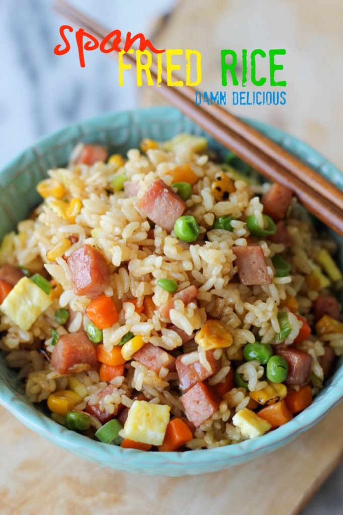 Spam Fried Rice - A quick and easy dish that can be made with any meat or veggies that you have on hand!
