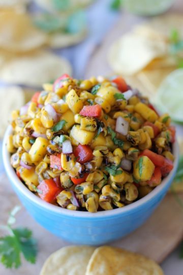 Grilled Corn Mango Salsa