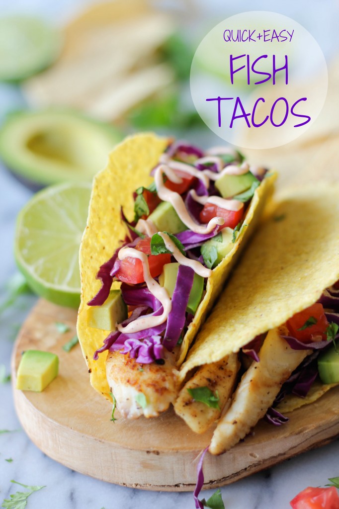 Fish Tacos with Chipotle Mayo - Quick and easy fish tacos with a chipotle mayo drizzle – perfect for those busy weeknights!