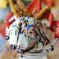 Grilled Banana Ice Cream Sundae
