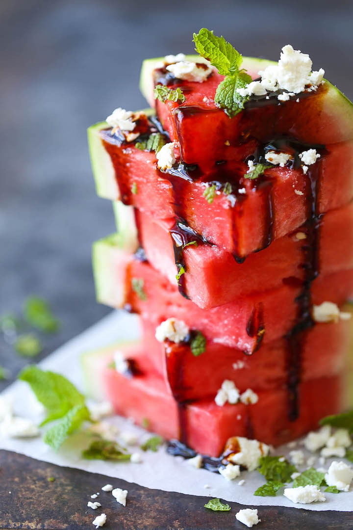 Watermelon Salad with Balsamic Reduction