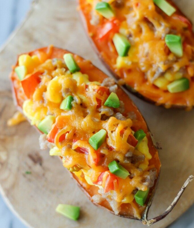 Breakfast Stuffed Sweet Potatoes