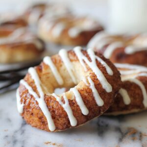 Greek Yogurt Cinnamon Roll Donuts