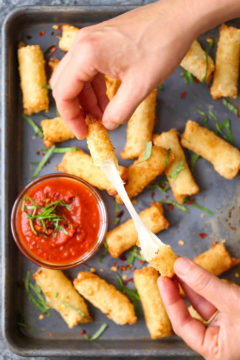 Wonton Mozzarella Sticks