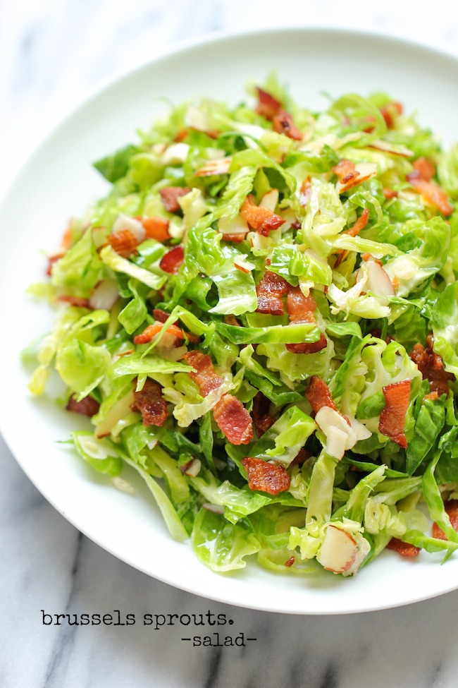 Brussels Sprouts Bacon Salad - You may think you hate brussels sprouts until you have this amazing, super crisp bacon-loaded salad!