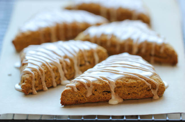 Starbucks Pumpkin Scones Copycat Recipe - These copycat scones are so easy to make and they're a million times tastier too!