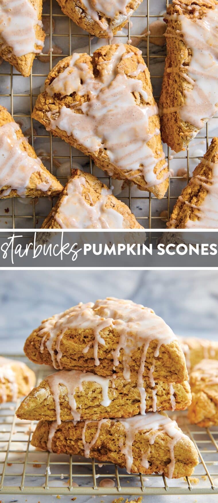 Starbucks Pumpkin Scones Copycat Recipe - These pumpkin scones is a Starbucks copycat recipe! They're budget-friendly and easy to make right at home (and even better when homemade!).
