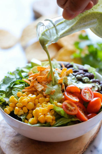 Southwestern Chopped Salad with Cilantro Lime Dressing