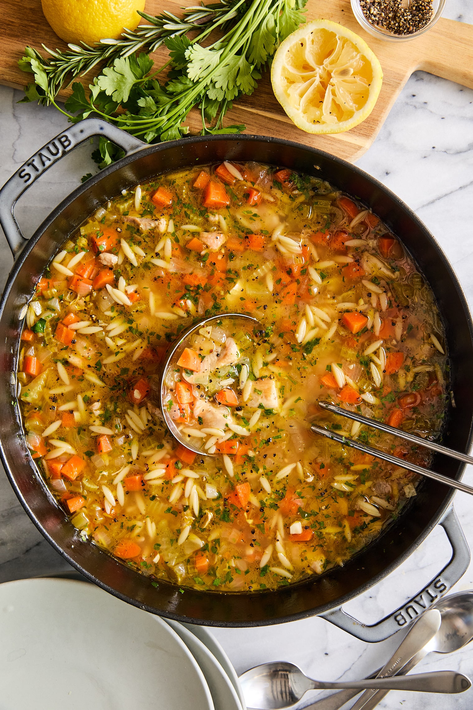 Lemon Chicken Orzo Soup - Image 4