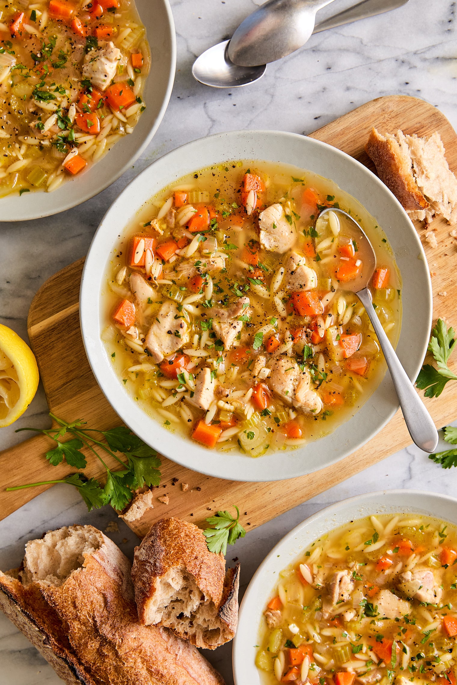 Lemon Chicken Orzo Soup - Image 2