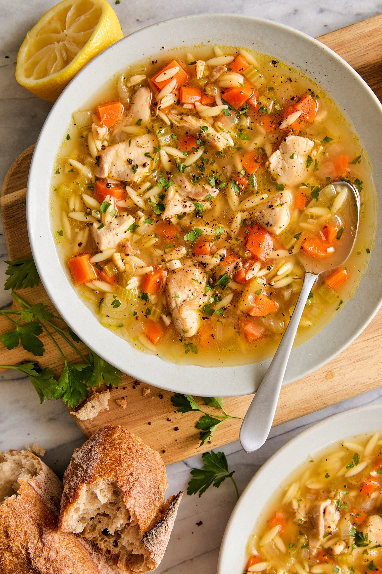 Lemon Chicken Orzo Soup - Image 6