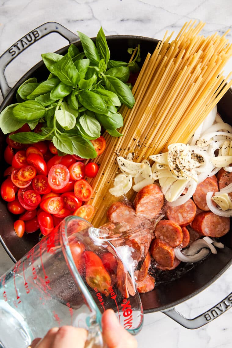One Pot Pasta - The most simple and flavorful one pot pasta dinner with a short ingredient list. So good and so easy with minimal clean up!
