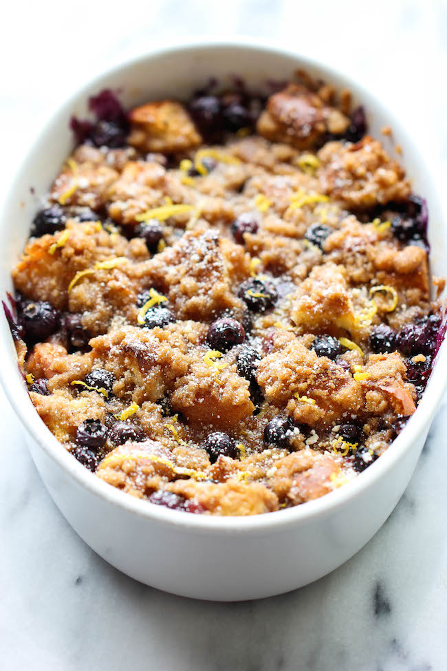 Baked Blueberry Lemon French Toast - Amazingly sweet and scrumptious make-ahead french toast using King's Hawaiian bread!