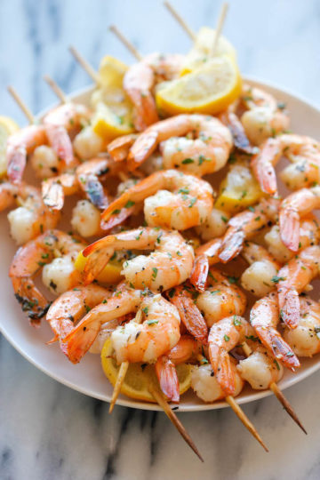 Lemon Garlic Shrimp Kabobs