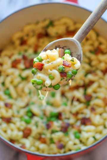 Bacon and Pea Macaroni & Cheese